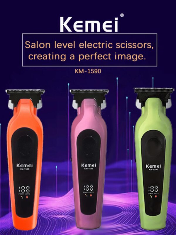 Km-1590 - ماكينة حلاقة كهربائية احترافية. قابله للشحن للرجال