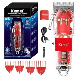 Km-1761 - ماكينة حلاقة كهربائية احترافية. قابله للشحن للرجال