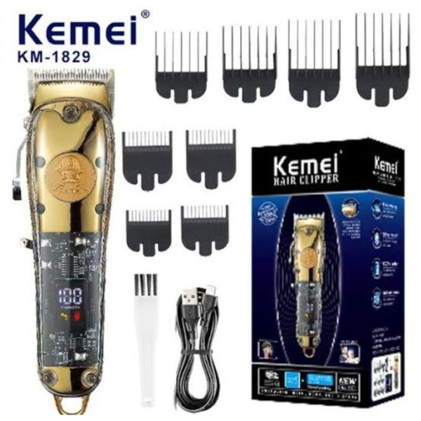 Km-1829 - ماكينة حلاقة كهربائية احترافية. قابله للشحن للرجال