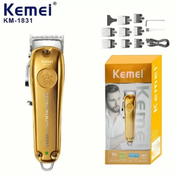 Km-1831 - ماكينة حلاقة كهربائية احترافية. قابله للشحن للرجال