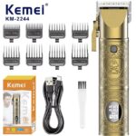 Km-2244  - ماكينة حلاقة كهربائية احترافية. قابله للشحن للرجال