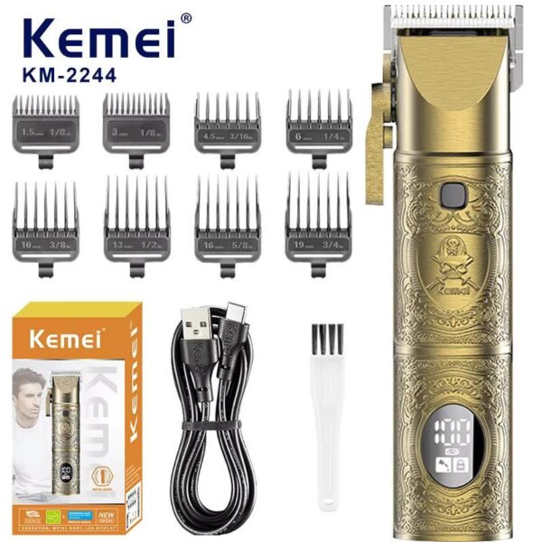 Km-2244  - ماكينة حلاقة كهربائية احترافية. قابله للشحن للرجال