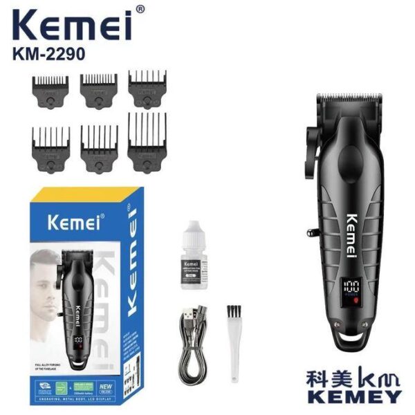 Km-2290 - ماكينة حلاقة كهربائية احترافية. قابله للشحن للرجال