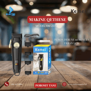 Km-2372 - ماكينة حلاقة كهربائية احترافية. قابله للشحن للرجال