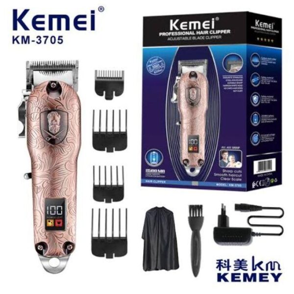 Km-3705 - ماكينة حلاقة كهربائية احترافية. قابله للشحن للرجال