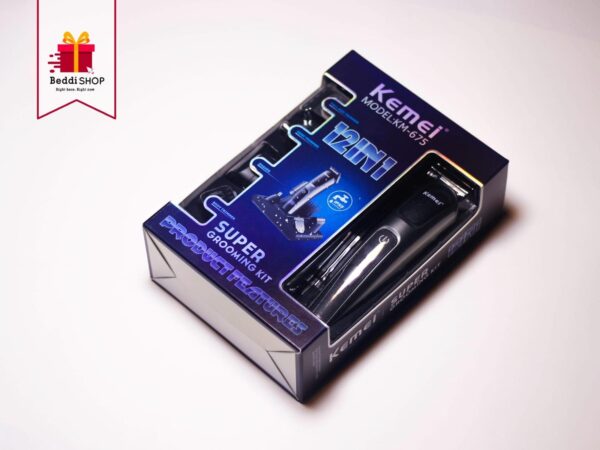 Km-675 - ماكينة حلاقة كهربائية احترافية. قابله للشحن للرجال 12 فى 1