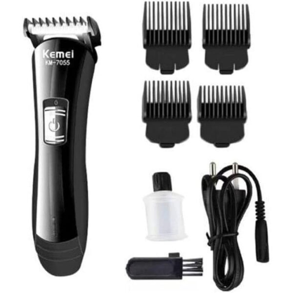 Km-7055 - ماكينة حلاقة كهربائية احترافية. قابله للشحن للرجال