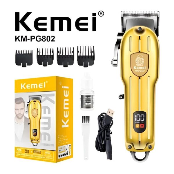 Km-802 - ماكينة حلاقة كهربائية احترافية. قابله للشحن للرجال