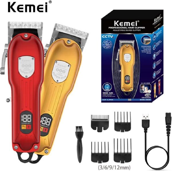 Km-802 - ماكينة حلاقة كهربائية احترافية. قابله للشحن للرجال