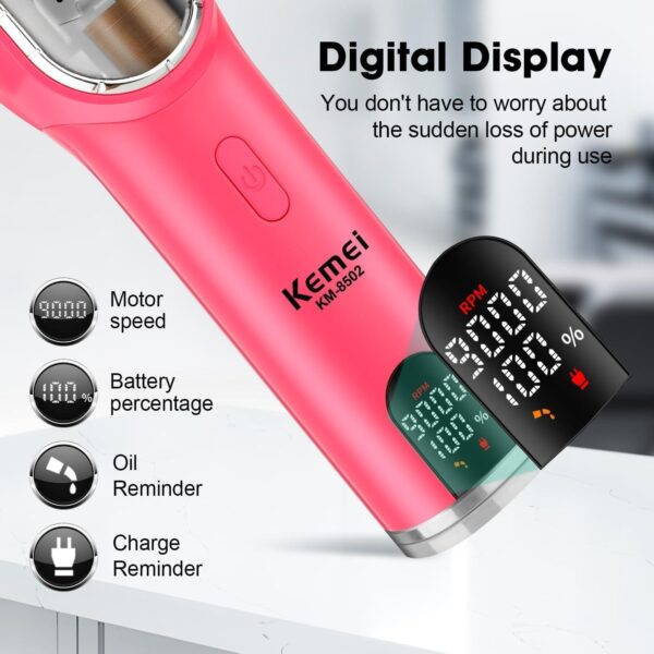 Km-8502 - ماكينة حلاقة كهربائية احترافية. قابله للشحن للرجال