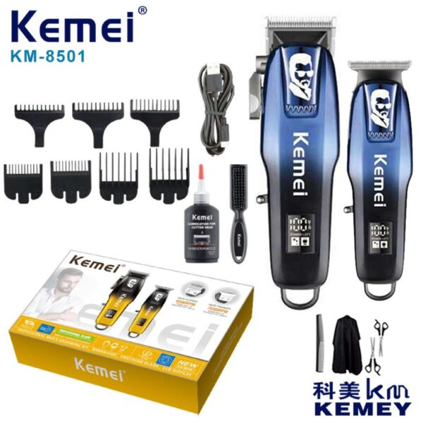 Km-Km-8501 - ماكينة حلاقة كهربائية احترافية. قابله للشحن للرجال