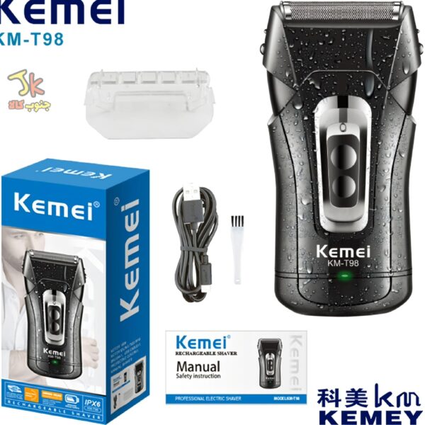 Km-T98 - ماكينة حلاقة كهربائية احترافية. قابله للشحن للرجال