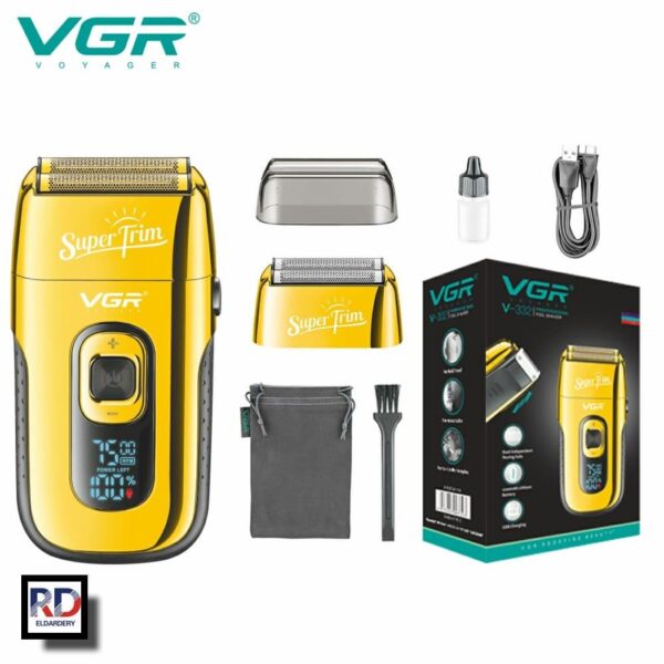 V-332 - ماكينة حلاقة كهربائية وتنعيم احترافية . قابله للشحن للرجال