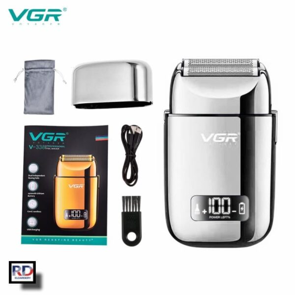 V-338 - ماكينة حلاقة كهربائية وتنعيم احترافية . قابله للشحن للرجال