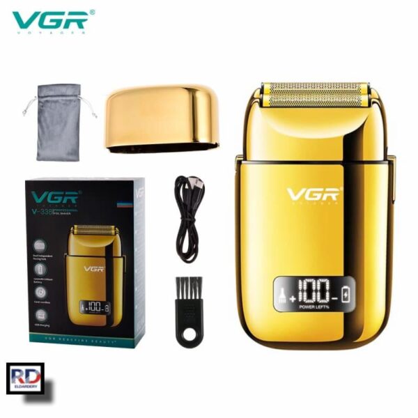 V-338 - ماكينة حلاقة كهربائية وتنعيم احترافية . قابله للشحن للرجال