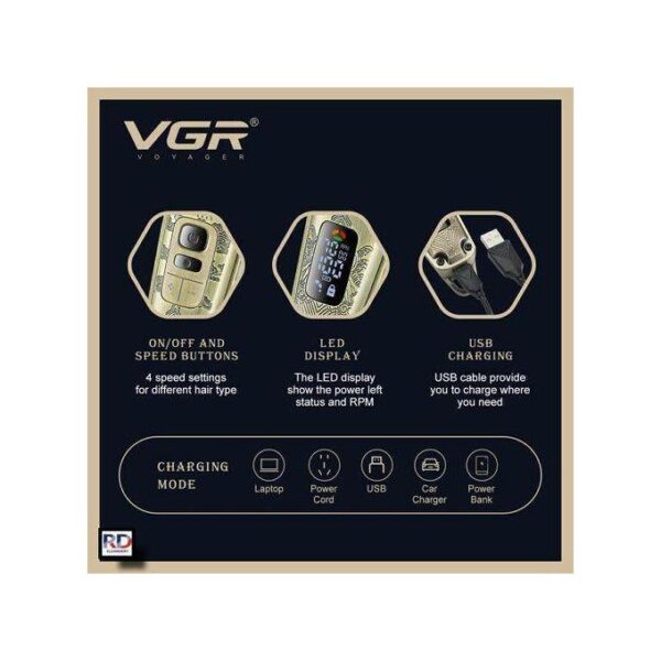 V-643- ماكينة حلاقة كهربائية احترافية. قابله للشحن للرجال