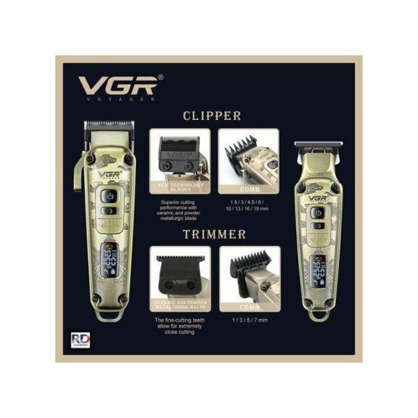 V-643- ماكينة حلاقة كهربائية احترافية. قابله للشحن للرجال
