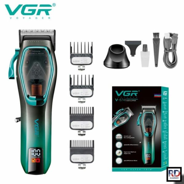 V-674 - ماكينة حلاقة كهربائية احترافية. قابله للشحن للرجال