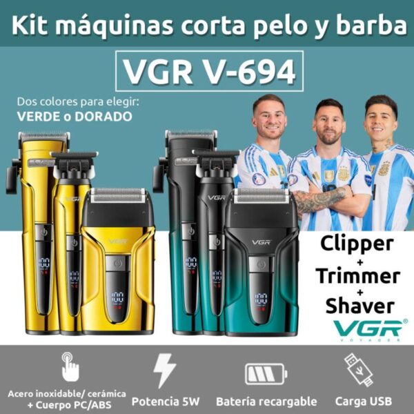 V-694 - ماكينة حلاقة كهربائية احترافية. قابله للشحن للرجال