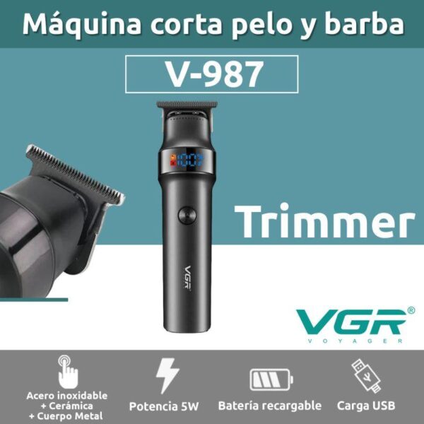 V-987 - ماكينة حلاقة كهربائية احترافية . قابله للشحن للرجال