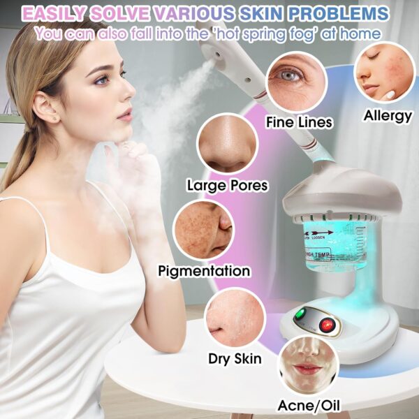 ⁦جهاز بخار للوجه نانو ايونيك - ذراع دوار 360 درجة (2-853)⁩ - الصورة ⁦7⁩