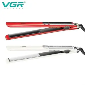 مكواة فرد الشعر الاحترافية VGR V-518 - سيراميك، شاشة ديجيتال، ولوح طويل 120 مم