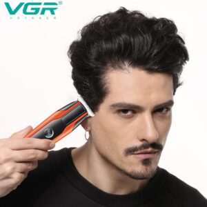ماكينة حلاقة VGR V-999 اللاسلكية الاحترافية - موتور ثنائي، بطارية ليثيوم 120 دقيقة، أمشاط توجيه، للرجال والعائلة والحيوانات الأليفة