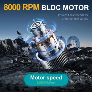 ماكينة حلاقة VGR V-119 الاحترافية للرجال - شفرات سيراميك DLC، محرك 8000 لفة/دقيقة، شاشة عرض، بطارية 180 دقيقة
