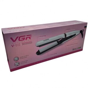 مكواة فرد شعر VGR V-512 الاحترافية - سيراميك بدرجات حرارة متغيرة 140°-220°م، تسخين فوري، تصميم خفيف بسلك دوار 360°