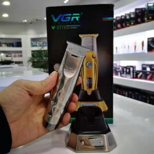ماكينة حلاقة VGR V-277 اللاسلكية الاحترافية للرجال - شفرات آمنة لقص الصفر، بطارية 1200 مللي أمبير، 180 دقيقة عمل، شاشة LED