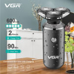 ماكينة حلاقة VGR V-317 اللاسلكية للذقن - رأس دوار ثلاثي الأبعاد، حلاقة رطبة وجافة، مقاومة للماء IPX6، شحن USB
