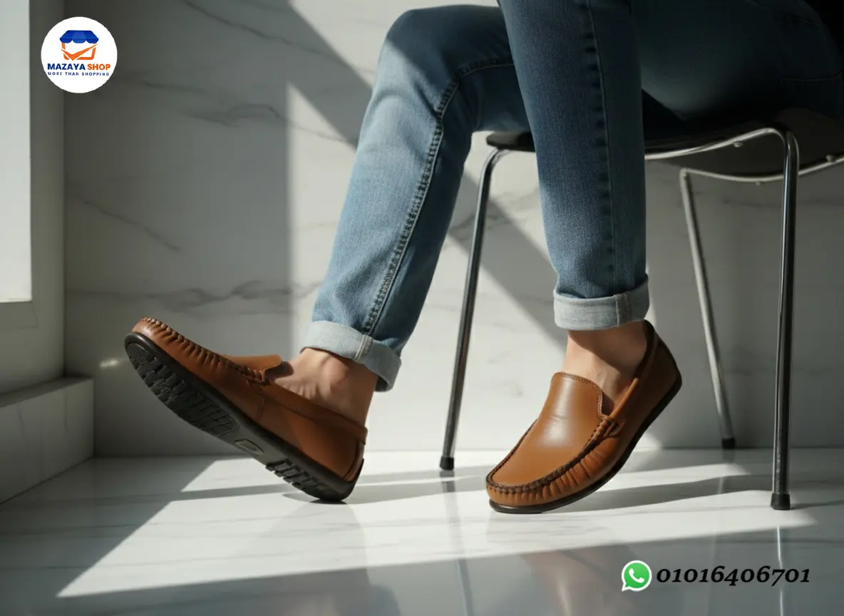 👞 جزمة جلد كلاسيك فاخرة