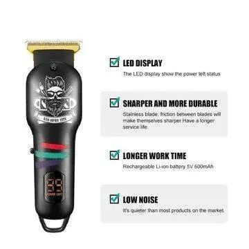 ⁦Vgr ماكينة قص الشعر شاشة Led شحن Usb V-699+V-971⁩ - الصورة ⁦2⁩