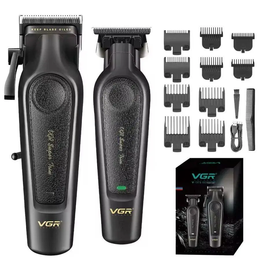 ⁦Vgr مجموعة حلاقة 2 في 1 بشفرات ستانلس ستيل V-197+V-995⁩ - الصورة ⁦1⁩