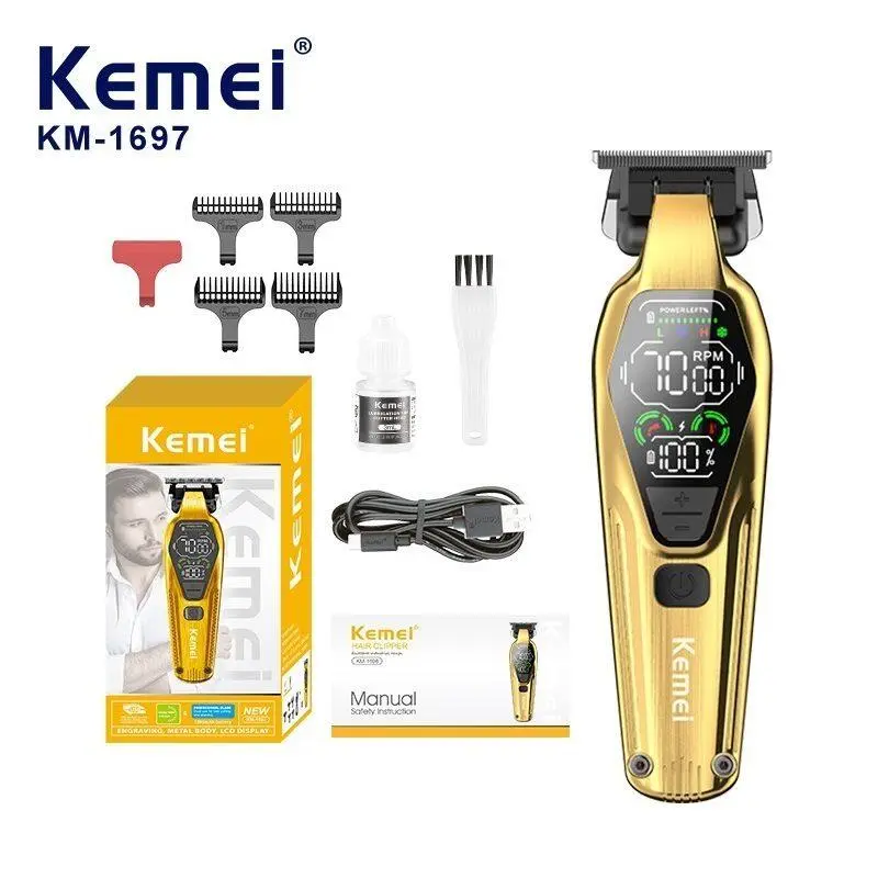 311Ce501D11Ec17C25951356A98A354D-1-Jpg.webp ماكينة حلاقة Kemei Km-1697 لاسلكية - الصورة 1