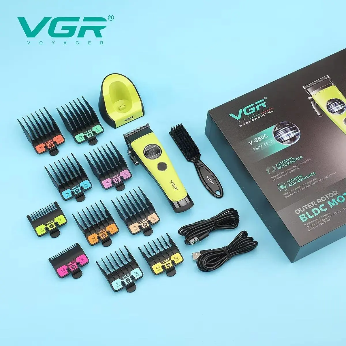 ⁦Vgr طقم حلاقة احترافي 2 في 1 V-880S2⁩ - الصورة ⁦3⁩