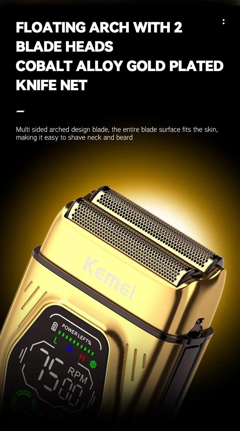 ⁦ماكينة تنعيم Kemei Km-T360 برأس مزدوج⁩ - الصورة ⁦3⁩