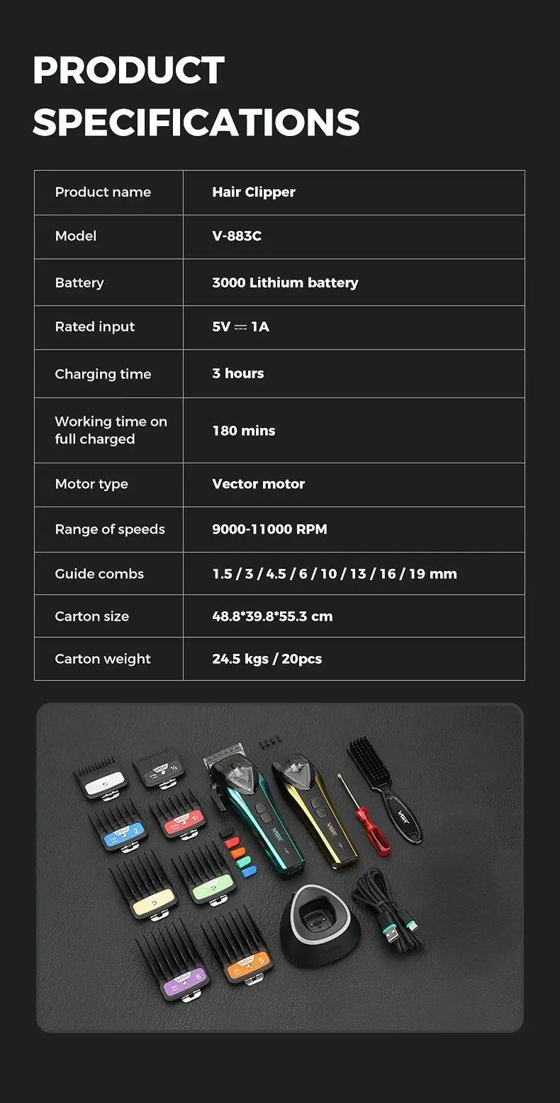 ⁦Vgr ماكينة قص شعر محرك فيكتور V-883C⁩ - الصورة ⁦2⁩