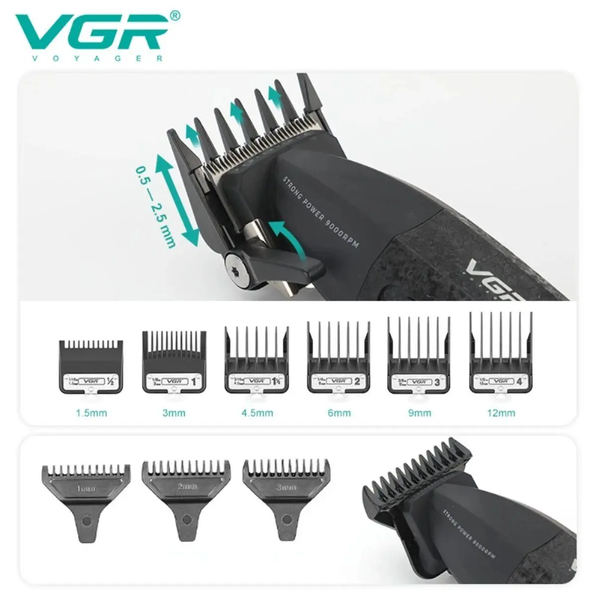 ⁦Vgr طقم حلاقة 4 في 1 شنطة صلبة موديل V-640⁩ - الصورة ⁦4⁩