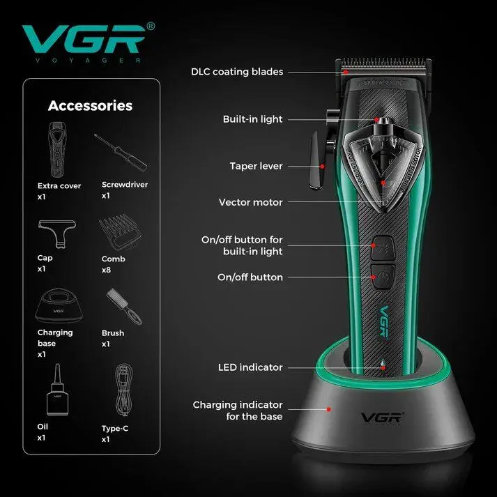⁦Vgr طقم حلاقة احترافي 2 في 1 V-883S2⁩ - الصورة ⁦5⁩