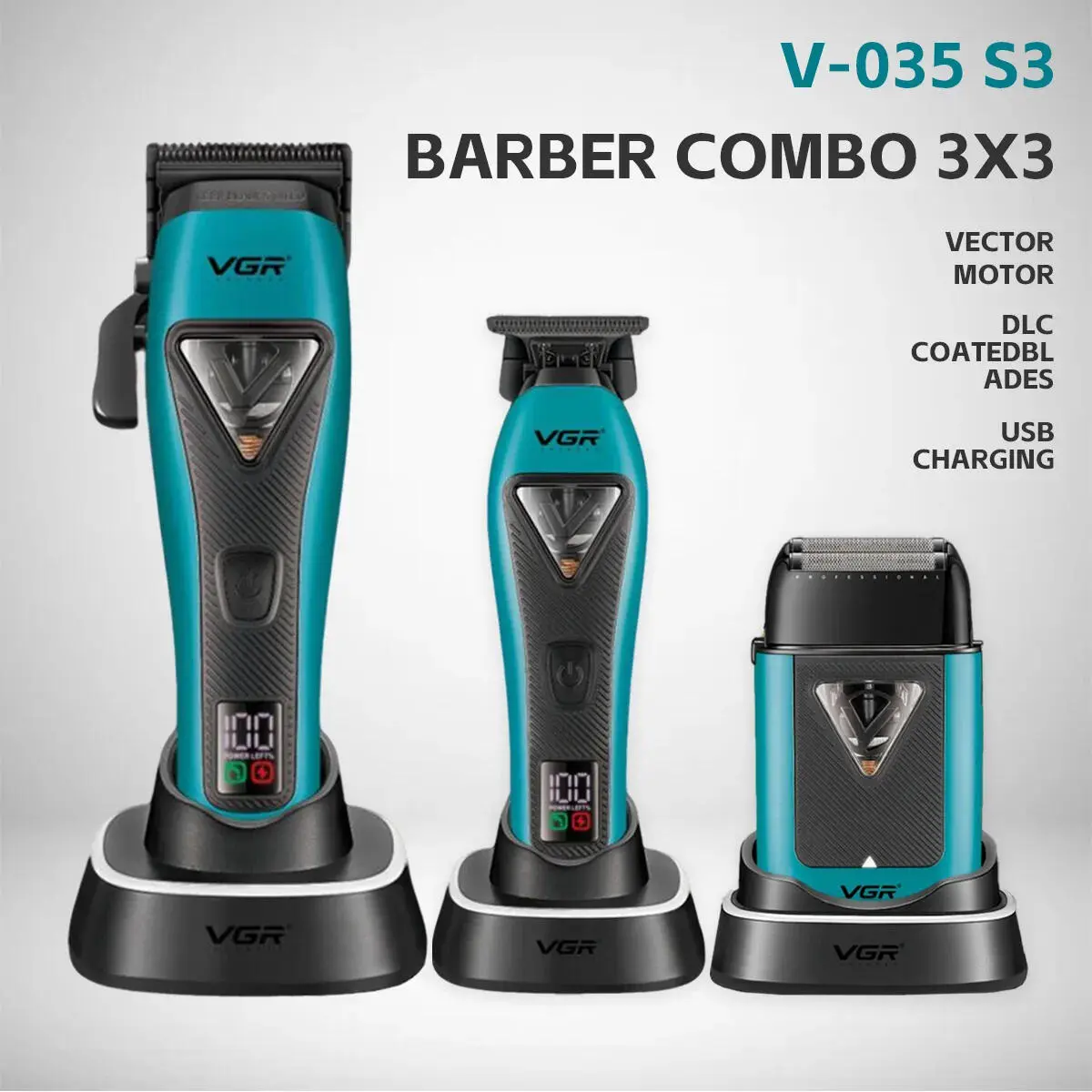 ⁦V-035 S3 طقم حلاقة 3 في 1، شفرات Dlc⁩ - الصورة ⁦6⁩