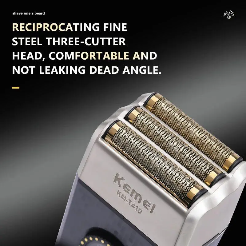⁦ماكينة حلاقة Kemei Km-T410 بشفرات ثلاثية⁩ - الصورة ⁦7⁩