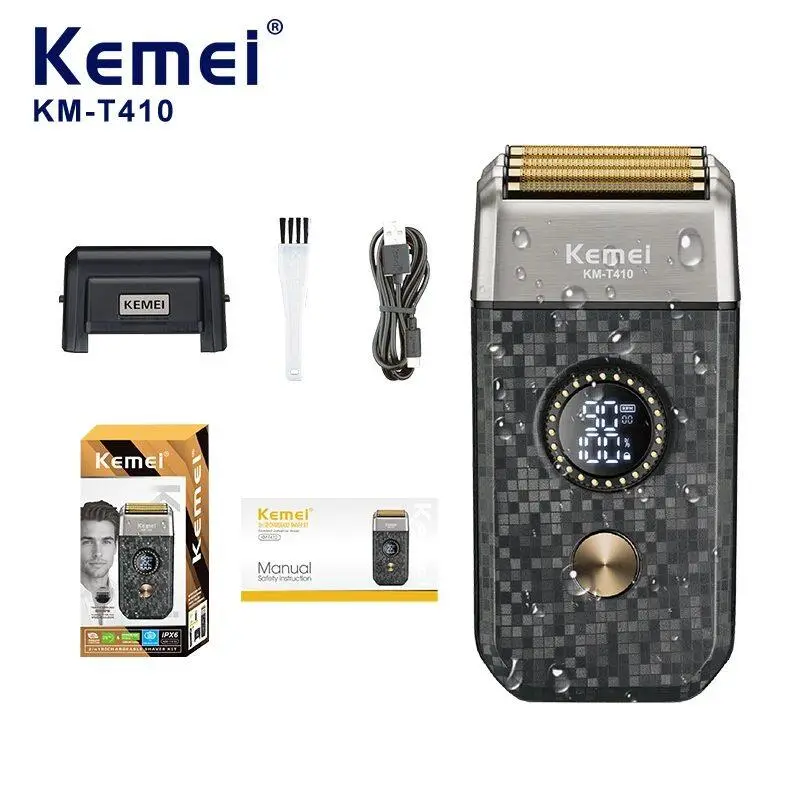 ⁦ماكينة حلاقة Kemei Km-T410 بشفرات ثلاثية⁩ - الصورة ⁦2⁩