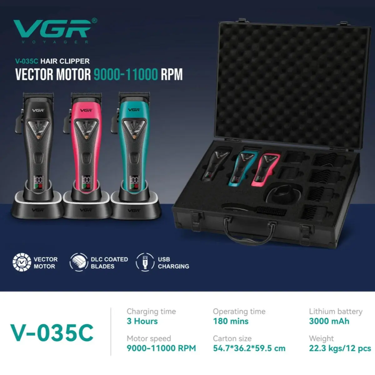 ⁦V-035 S3 طقم حلاقة 3 في 1، شفرات Dlc⁩ - الصورة ⁦5⁩