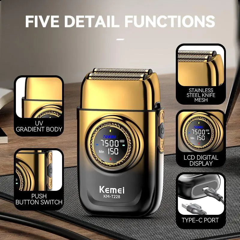 ⁦ماكينة تنعيم Kemei Km-T228 بشفرات مزدوجة⁩ - الصورة ⁦7⁩