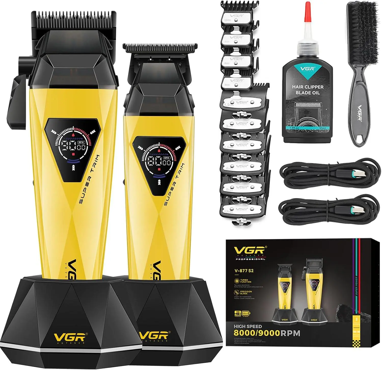 ⁦Vgr طقم حلاقة احترافي سيراميك Dlc V-877S2⁩ - الصورة ⁦10⁩