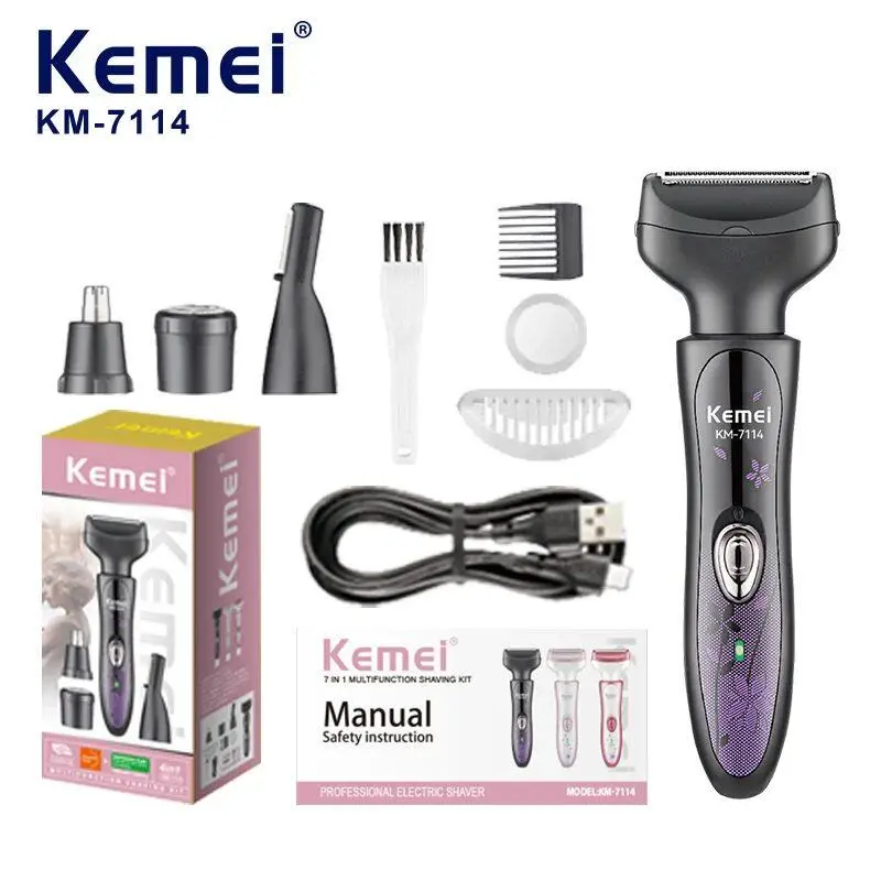 ⁦جهاز Kemei Km-7114 للعناية الشخصية 4 في 1⁩ - الصورة ⁦2⁩