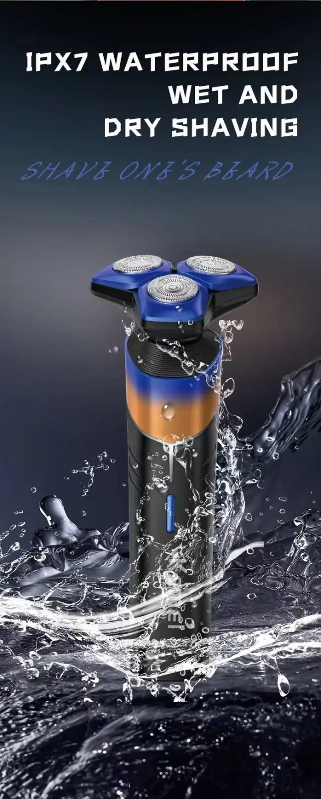 ⁦ماكينة حلاقة Kemei Km-T413 دوارة مقاومة للماء Ipx7⁩ - الصورة ⁦6⁩