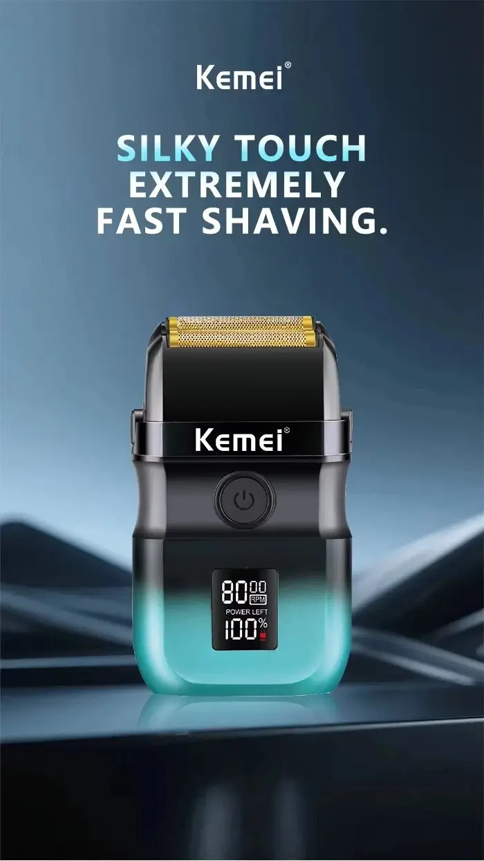 ⁦Kemei ماكينة حلاقة لاسلكية بشاشة ذكية T420⁩ - الصورة ⁦7⁩