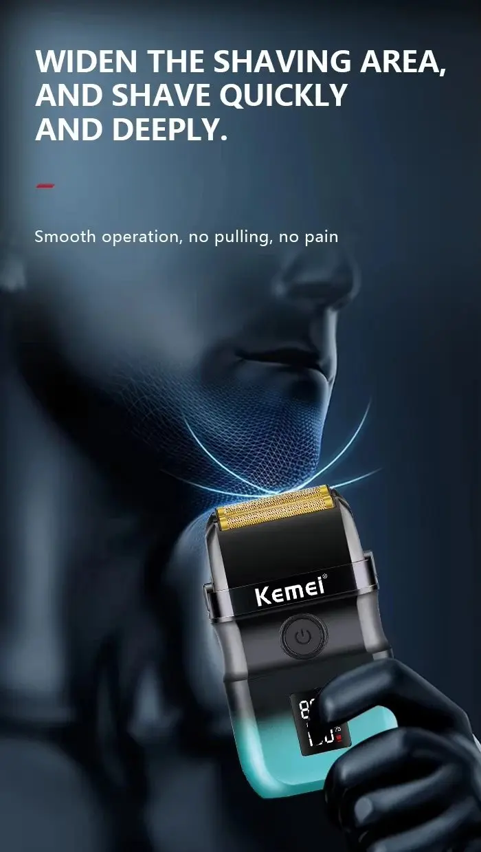 ⁦Kemei ماكينة حلاقة لاسلكية بشاشة ذكية T420⁩ - الصورة ⁦10⁩